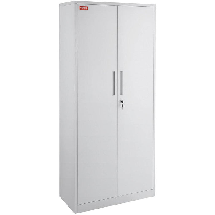 Metal-Storage-Cabinet-with-Wheels-190-cm-White