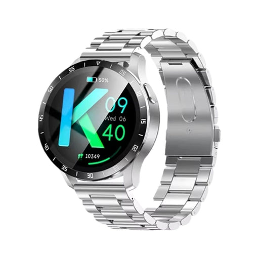 2-in-1 Smartwatch with TWS Earbuds, 132 AMOLED Display, Silver Black