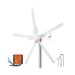 Wind Turbine Generator with MPPT, Charge Controller for Home, RV, Yacht, Farm Use (500W 5 Blades, MPPT Controller 2) - FLUXA