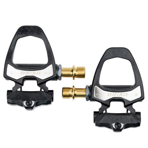 Road bike carbon lock pedals with titanium axle for lightweight racing