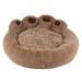 XL 90cm round coffee plush dog bed with supportive raised edges