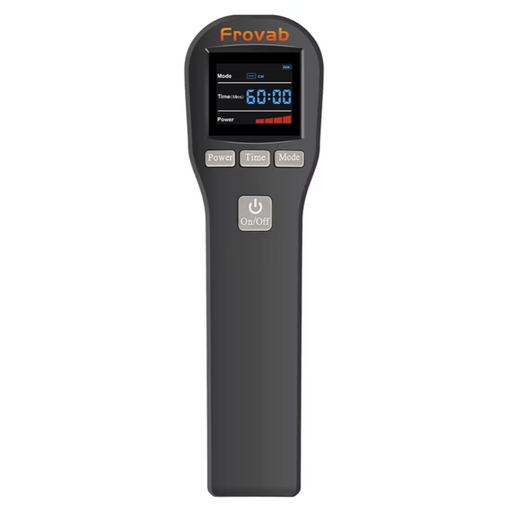 Handheld cold laser therapy device with adjustable power levels and wavelengths