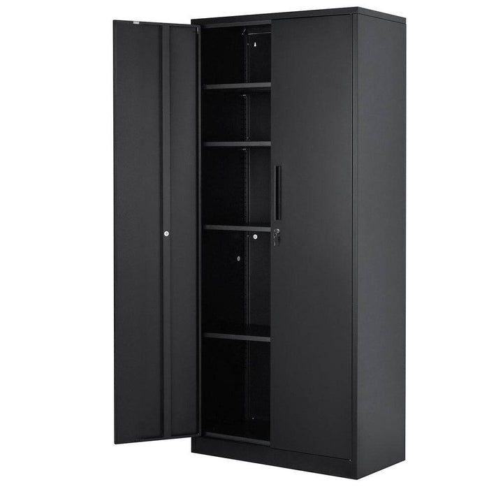 Large Metal Storage Cabinet with Locking Doors and Adjustable Shelves
