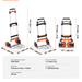 Folding hand truck with telescoping handle and rubber wheels for easy transportation