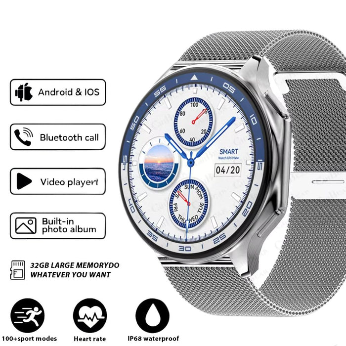 Durable IP68 waterproof rated smartwatch for workouts and daily wear