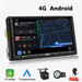 Universal 7-inch Android car stereo with built-in 4G LTE, Wi-Fi, Bluetooth 50 & 41, and GPS navigation