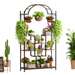 Tall arched plant stand with 5-tier multilayer shelf for indoor/outdoor display