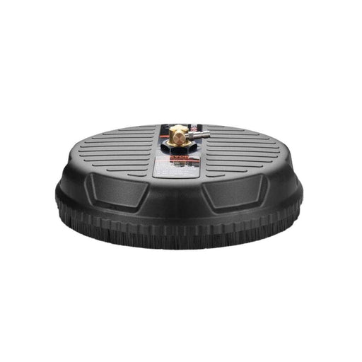 Stainless steel pressure washer surface cleaner with 4000 PSI capability, dual nozzle system, and 38cm cleaning disk for efficient outdoor cleaning tasks