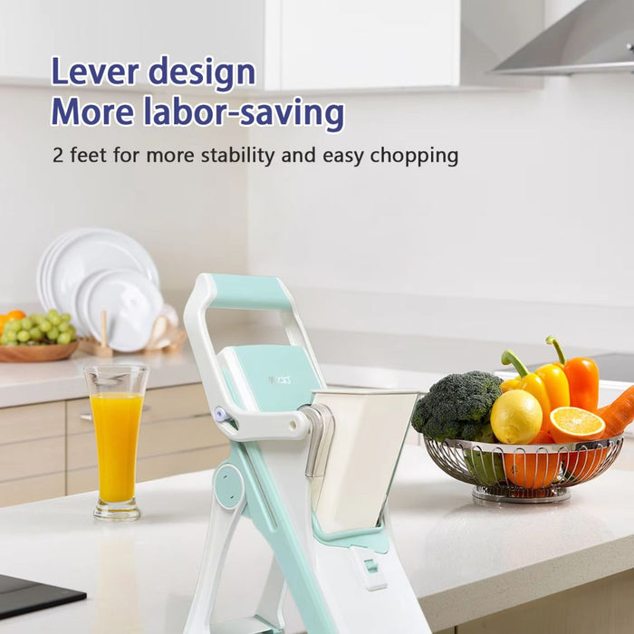 6-in-1 Manual Vegetable Slicer & Chopper with 5 Blades – Multifunctional Kitchen Cutter