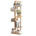 Compact Bamboo Corner Plant Stand – Multi-Tier Flower Shelf for Small Spaces
