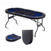 
8 Player Foldable Poker Table with Cup Holders for Family Gatherings, Texas Hold'em, and Card Games 