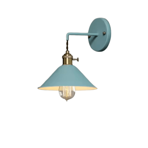 Industrial-Retro-Indoor-LED-Wrought-Iron-Wall-Lamp-Blue-Color-Bedroom-Corridor-Balcony