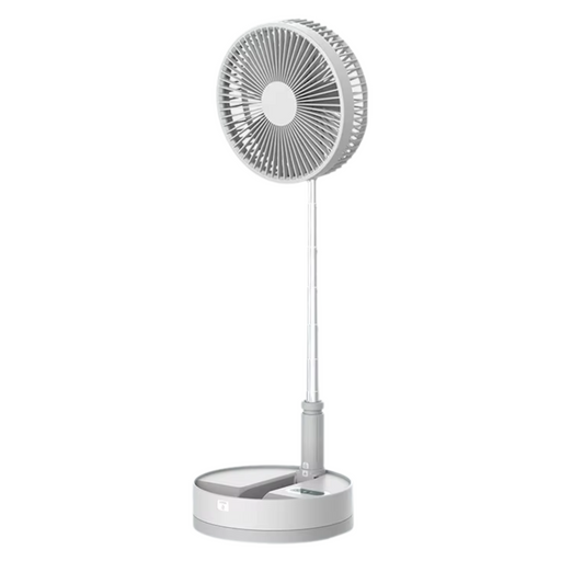 Portable Fan 10800mAh White Folding Rechargeable with USB and Remote for easy cooling on-the-go