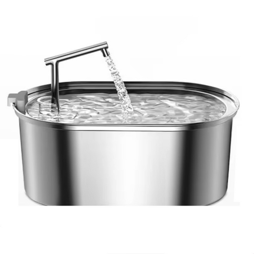 Stainless Steel Cat Water Fountain Automatic Pet Dispenser 2L Capacity for Cats and Small Dogs