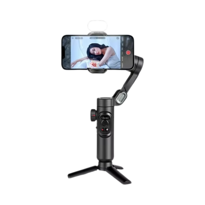 Handheld Gimbal Stabilizer 3-Axis with Light for Smartphone iPhone Android