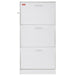 Freestanding shoe cabinet with 3 flip drawers in white finish and sturdy real wood legs