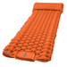 Inflatable sleeping pad with integrated pillow for outdoor adventures