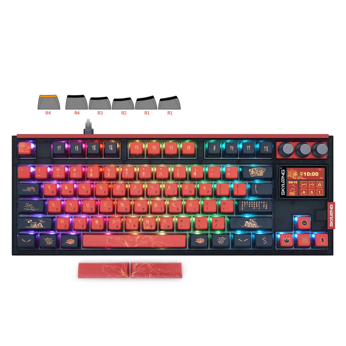 Package Contents including Dust Cover, Keycap & Switch Puller, and User Manual