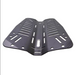  Durable and reliable aluminum backplate for single and double tank setups 