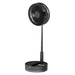 Sleek black folding fan with 10800mAh rechargeable battery