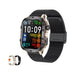 Military Smart Watch Health Monitor 5ATM Black Mesh with Grey strap