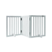 
Foldable 3-Panel Freestanding Dog Gate for Narrow Passageways (White 152 cm) with solid wood frame and adjustable width