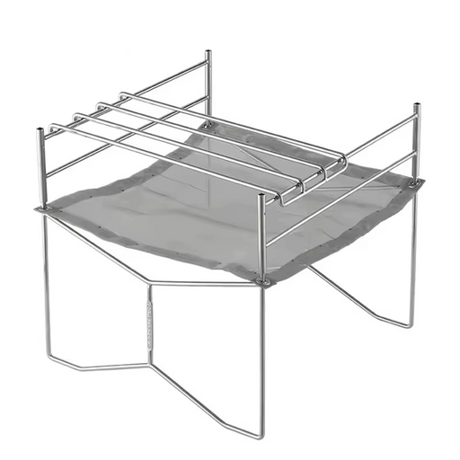 Portable stainless steel mesh fire pit for outdoor camping and bonfires