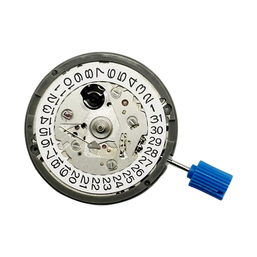 Japan Genuine NH35 Automatic Mechanical Movement High Accuracy 24 Jewels Mod Watch Replacement NH35A Date at 3:00 - A close-up of the Japan Genuine NH35 Automatic Mechanical Movement with 24 Jewels