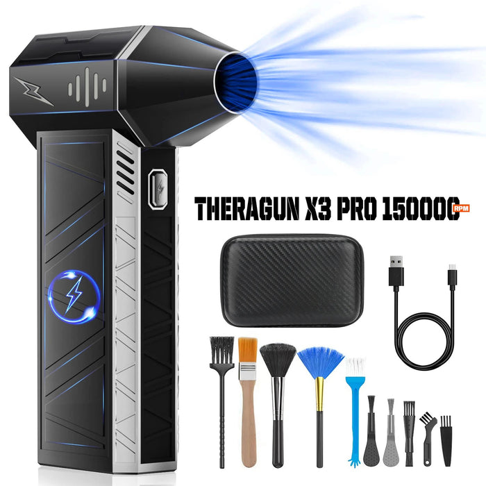 Black Turbo Jet Fan Air Duster