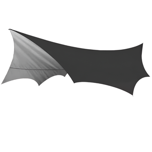 Waterproof Camping Tarp Octagon - Black Sun Shelter Canopy 