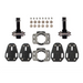 Black steel axle ultra-light road bike self-locking pedals for cyclists