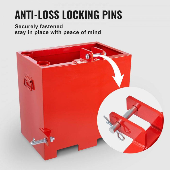 3-Point Category 1 Ballast Box with Anti-Falling Pins
