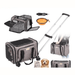 
Pet Cat Carrier with breathable mesh windows and telescopic handle wheels 