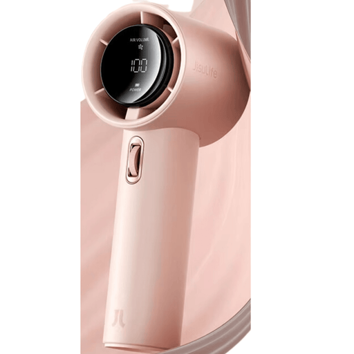 Mini Portable Handheld Fan with Rechargeable - LED Digital Display (3600mAh Pink) - Stay cool on the go with this rechargeable handheld fan