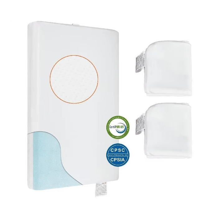 Dual-Sided Crib Mattress for Infants and Toddlers with Waterproof Cover