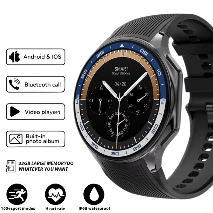Health Monitoring including heart rate, blood oxygen, sleep, and stress tracking