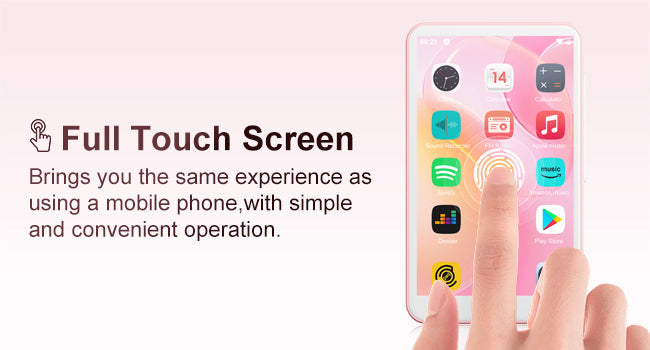 80GB MP3 Player Android 9 with Touchscreen, Bluetooth, WiFi, and FM Radio functionality
