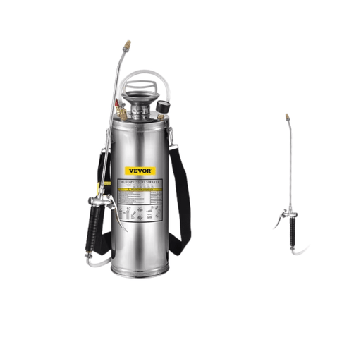 
Stainless steel hand pump sprayer with adjustable brass nozzle