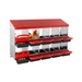 8-compartment chicken nest box with inclined bottom design made from high-quality galvanized steel and strong plastic