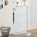Minimalist shoe cabinet with modern aluminium alloy handles, perfect for entryways, foyers, closets, and dressing rooms