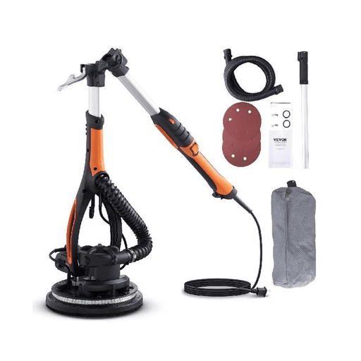 850W Electric Drywall Sander with Adjustable Variable Speed and Self-Suction Handle - FLUXA