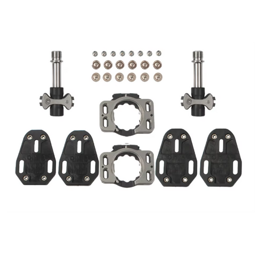 Ultra-light black titanium axle self-locking road bike pedals for cyclists