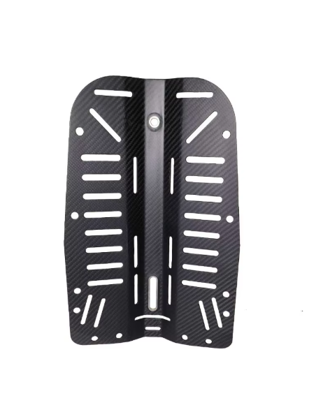  High-quality black scuba diving backplate with 21 holes for flexible accessory attachments 
