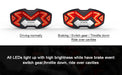 Helmet Brake Light LED Black with Brake Sensor for Bikes Waterproof: Ensure visibility and safety with this waterproof black LED brake light for bikes