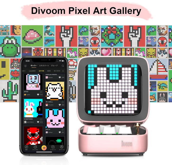 Multifunctional LED Bluetooth Speaker with Pixel Art