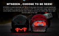 Black LED helmet brake light with brake sensor for bikes