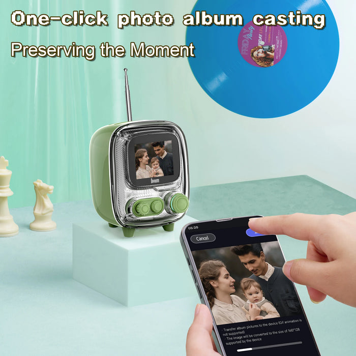 Highly versatile retro Bluetooth speaker with app-controlled features