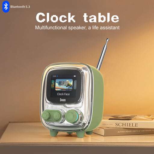 Stylish vintage-inspired portable speaker with Bluetooth functionality