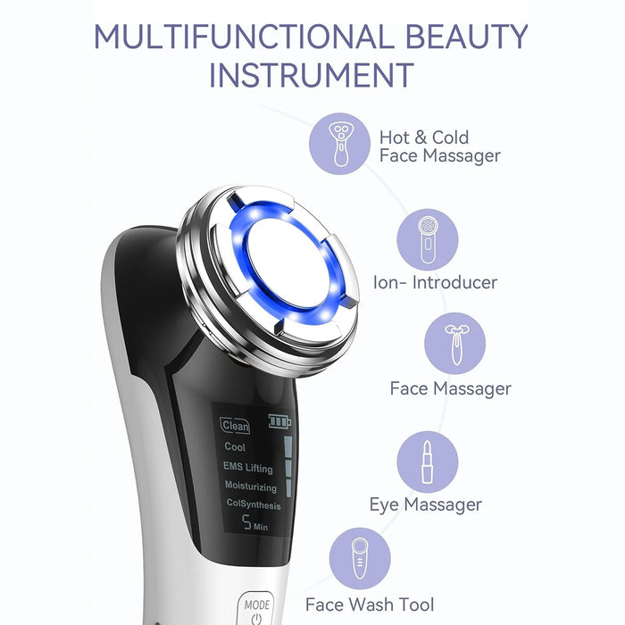 Facial Massager with ABS + Steel material and 1000mAh battery capacity