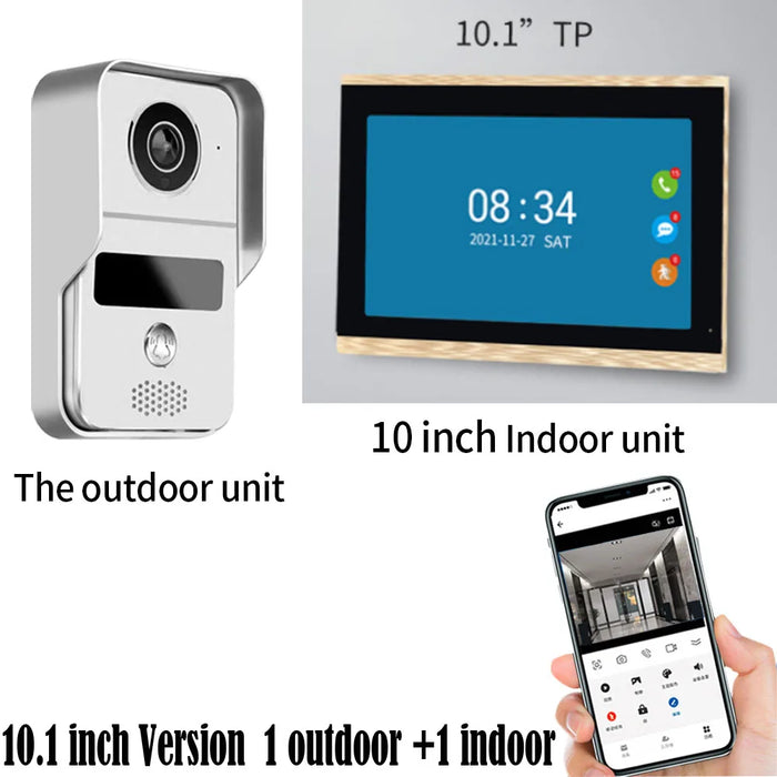 10" Smart Video Doorbell with WiFi and Motion Alerts